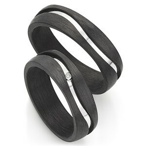 ringen carbon/zilver