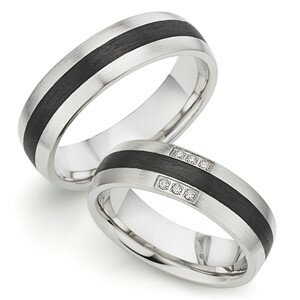 ringen carbon/zilver