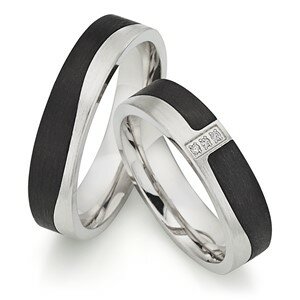 ringen carbon/zilver