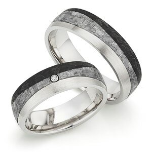 ringen carbon/zilver