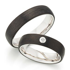 ringen carbon/zilver