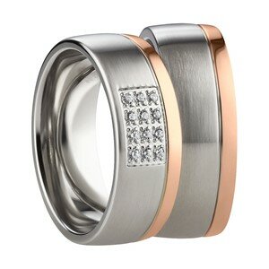 Ringen edelstaal met pvd bicolor