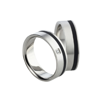 Ringen edelstaal met pvd bicolor