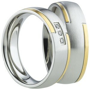 Ringen edelstaal met pvd bicolor