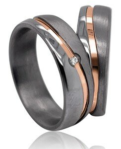 ringen tantal/zilver rose